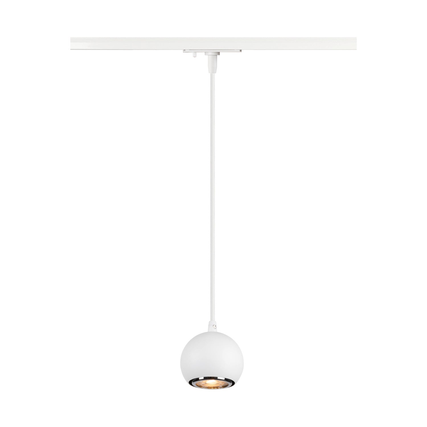 White Round track pendant light, SLV LIGHT EYE® 90, GU10, for Single Circuit White Track Lighting, 1008169