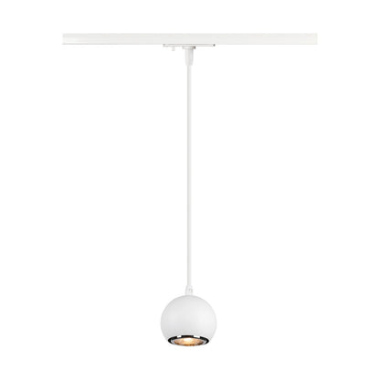 White Round track pendant light, SLV LIGHT EYE® 90, GU10, for Single Circuit White Track Lighting, 1008169