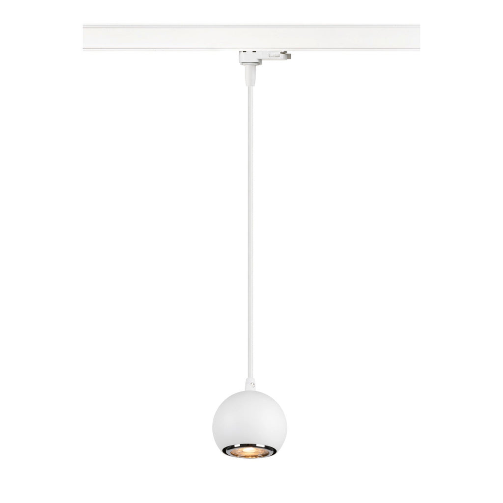 SLV LIGHT EYE® 90, 3~track pendant light, GU10, pendant length 150 cm, 1x max. 6 W, matt white 1008171