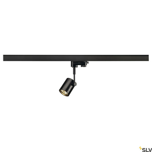 SLV BIMA I lamp head, black, GU10, max. 50W, incl. 3-circuit adapter 152240