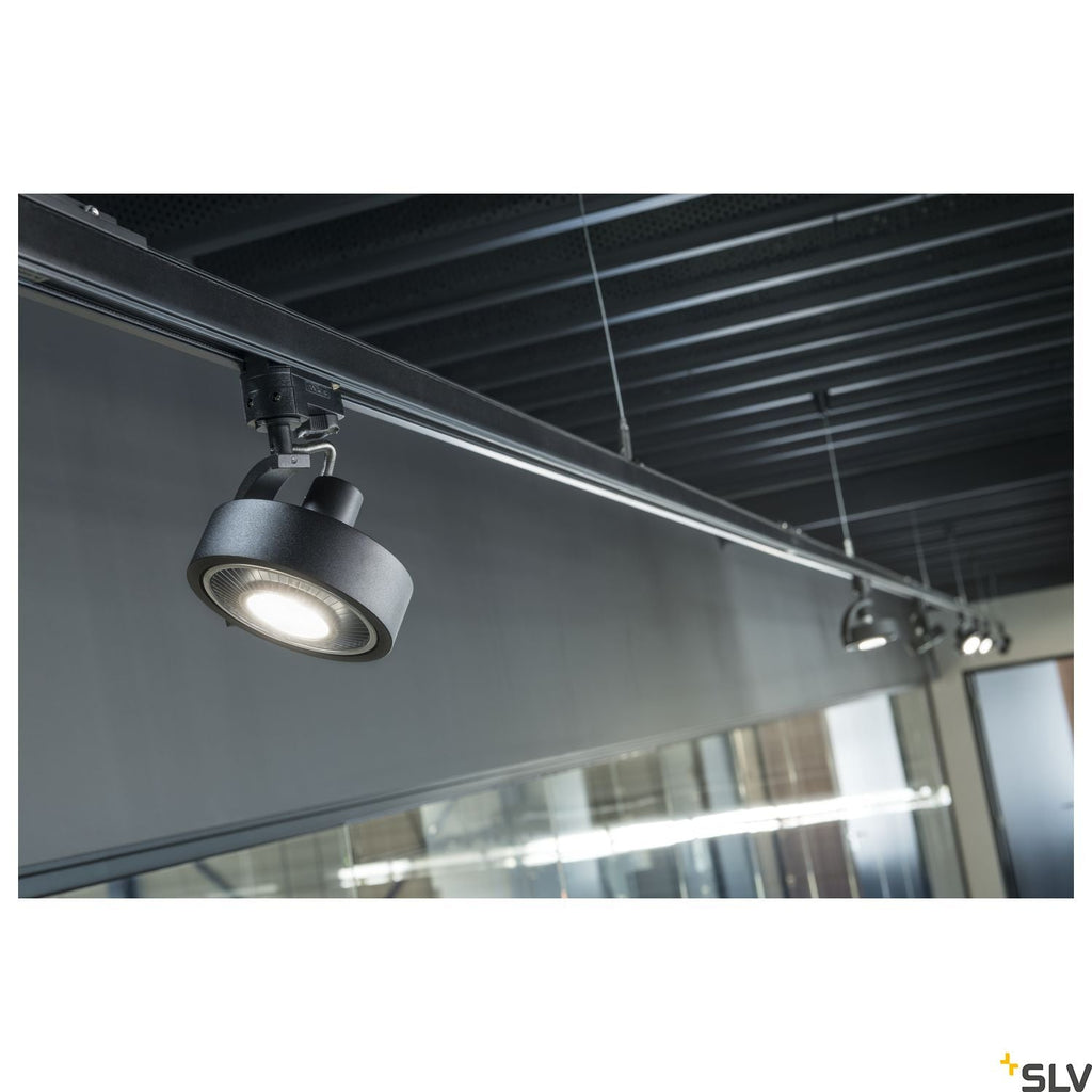 SLV KALU TRACK QPAR111 lamp head, black, incl. 3-circuit adapter 152610