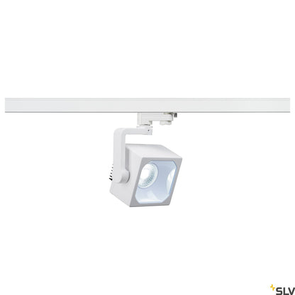 SLV EURO CUBE SPOT, white, 60°, 4000K COB LED, CRI90, incl. 3-circuit adapter 152781