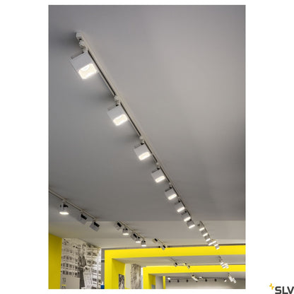 SLV EURO CUBE SPOT, white, 60°, 4000K COB LED, CRI90, incl. 3-circuit adapter 152781