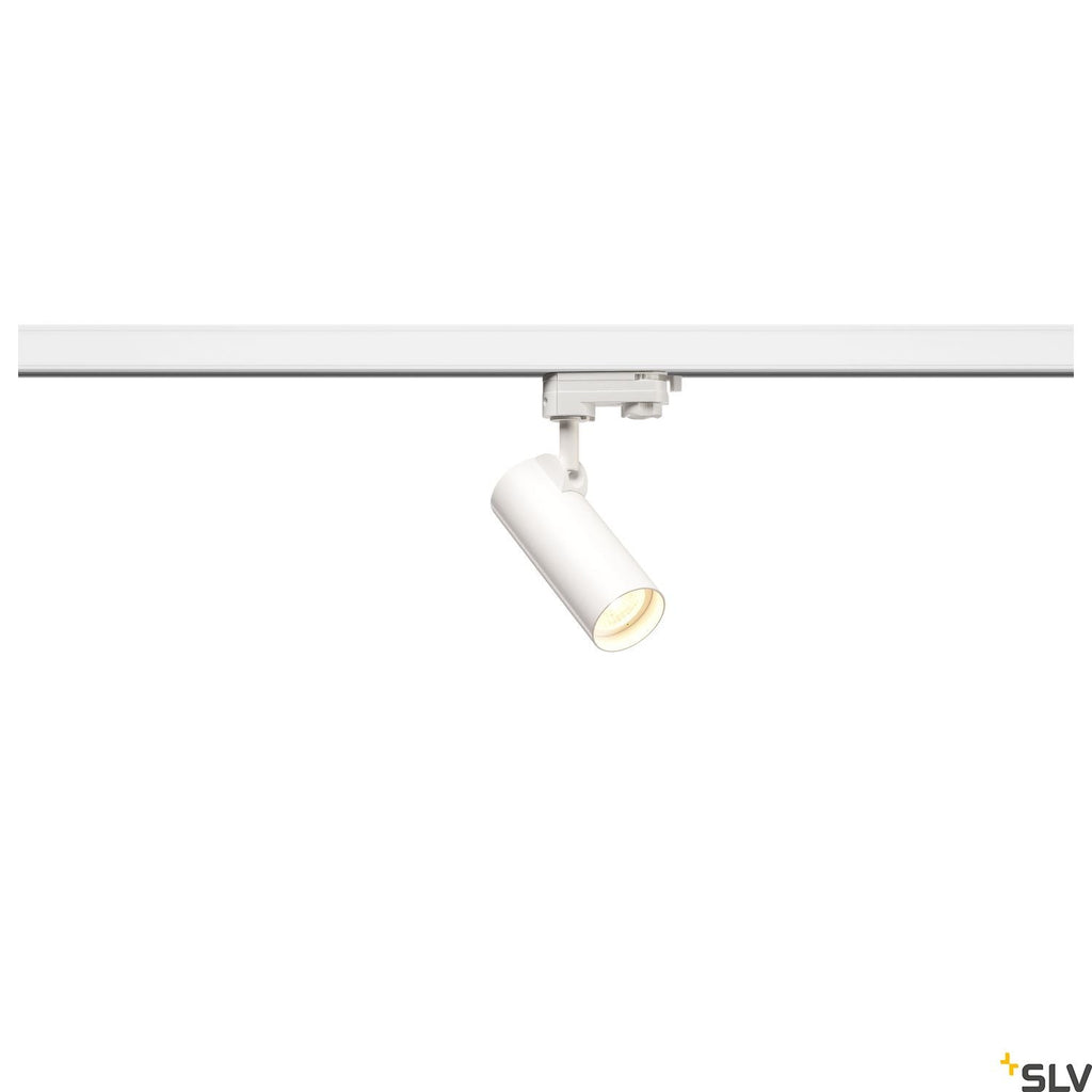 SLV HELIA 50 LED Spot for 3 circuit High-voltage Track System, 3000K, white, 35°, incl. 3 circuit adapter 152961