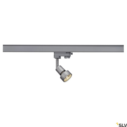 SLV PURI lamp head, silver-grey, GU10, max. 50W, incl. 3- circuit adapter 153564