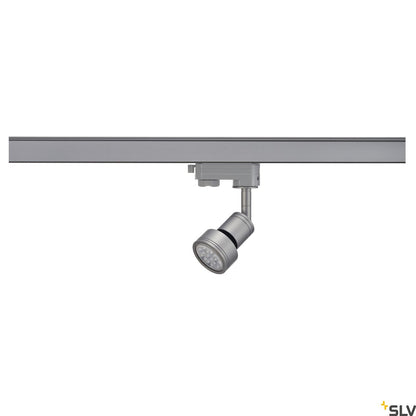 SLV PURI lamp head, silver-grey, GU10, max. 50W, incl. 3- circuit adapter 153564