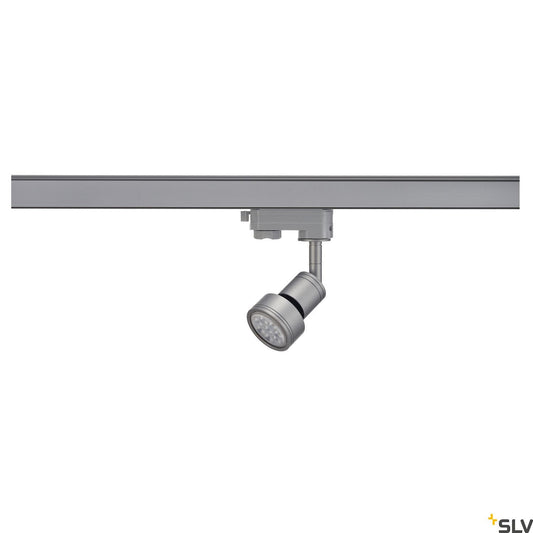SLV PURI lamp head, silver-grey, GU10, max. 50W, incl. 3- circuit adapter 153564