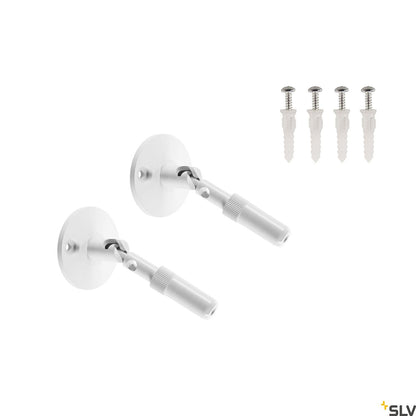 SLV WALL BRACKET, for TENSEO low-voltage cable system, long, white, 2 pieces 186311 - Track Lighting Company
