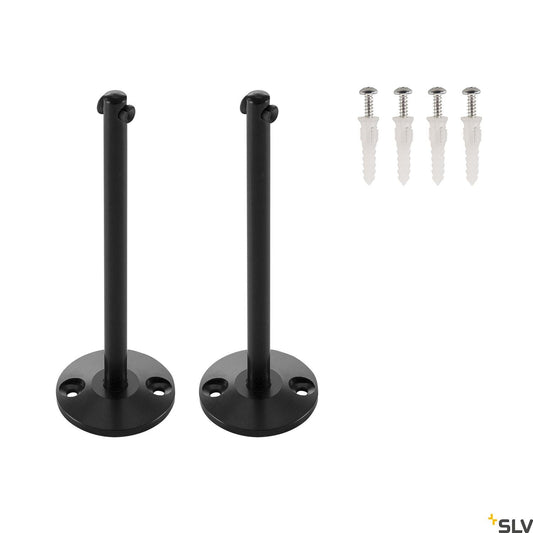 SLV DEFLECTOR, for TENSEO low-voltage cable system, long, black, 2 pieces 186340