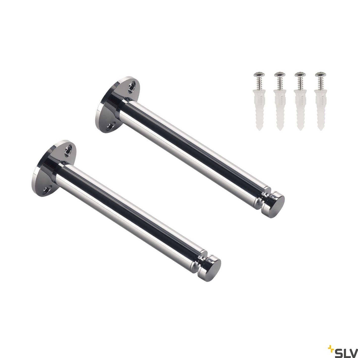 SLV Deflector for wire system, chrome, 2 pieces, 16.2cm, with pulley 186642