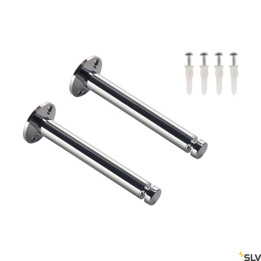 SLV Deflector for wire system, chrome, 2 pieces, 16.2cm, with pulley 186642